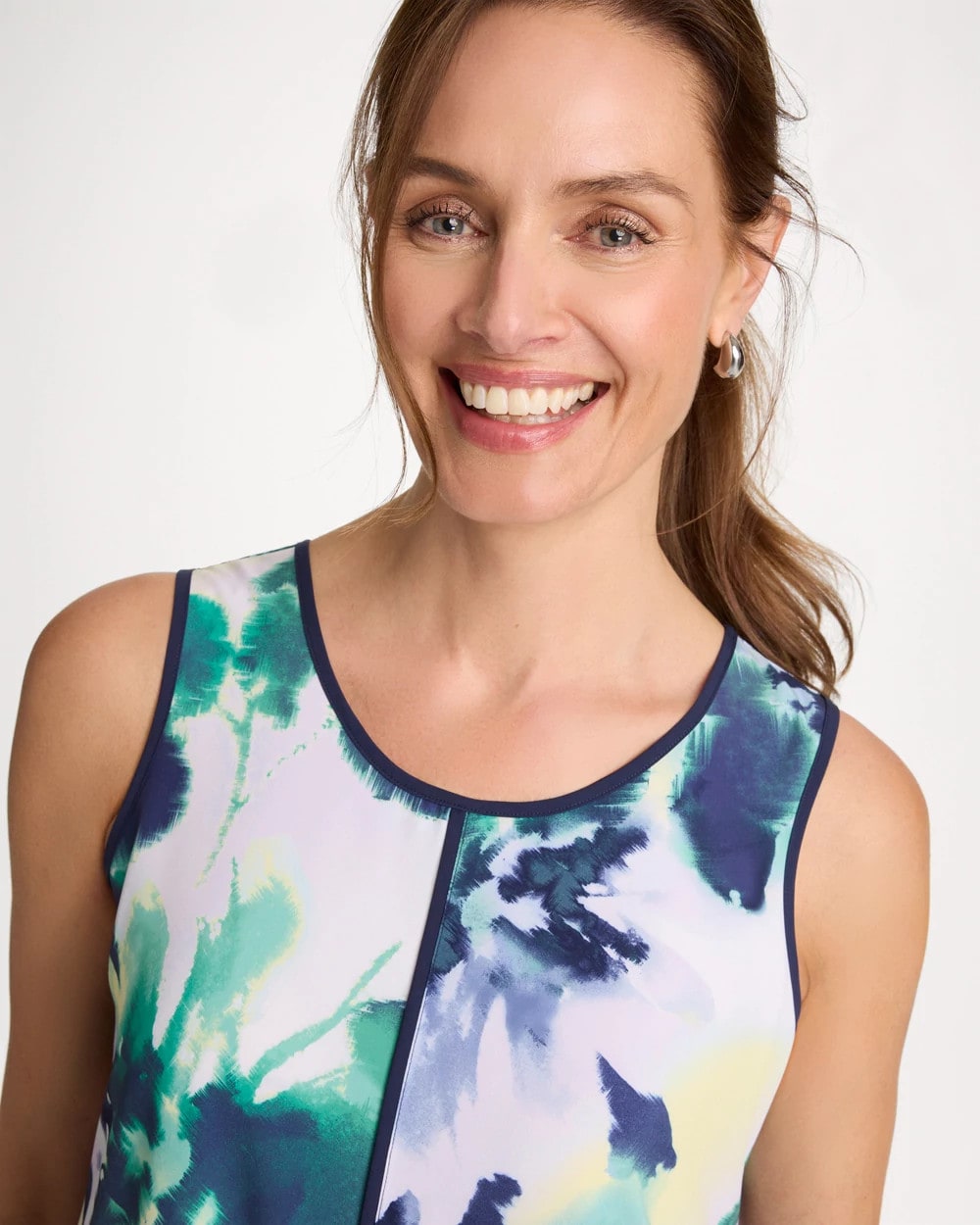 Topanga Green Zenergy® UPF Floral Midi Dress
