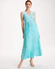 Bondi Blue Ombre Coastal Striped Knit Dress