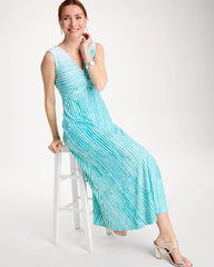 Bondi Blue Ombre Coastal Striped Knit Dress