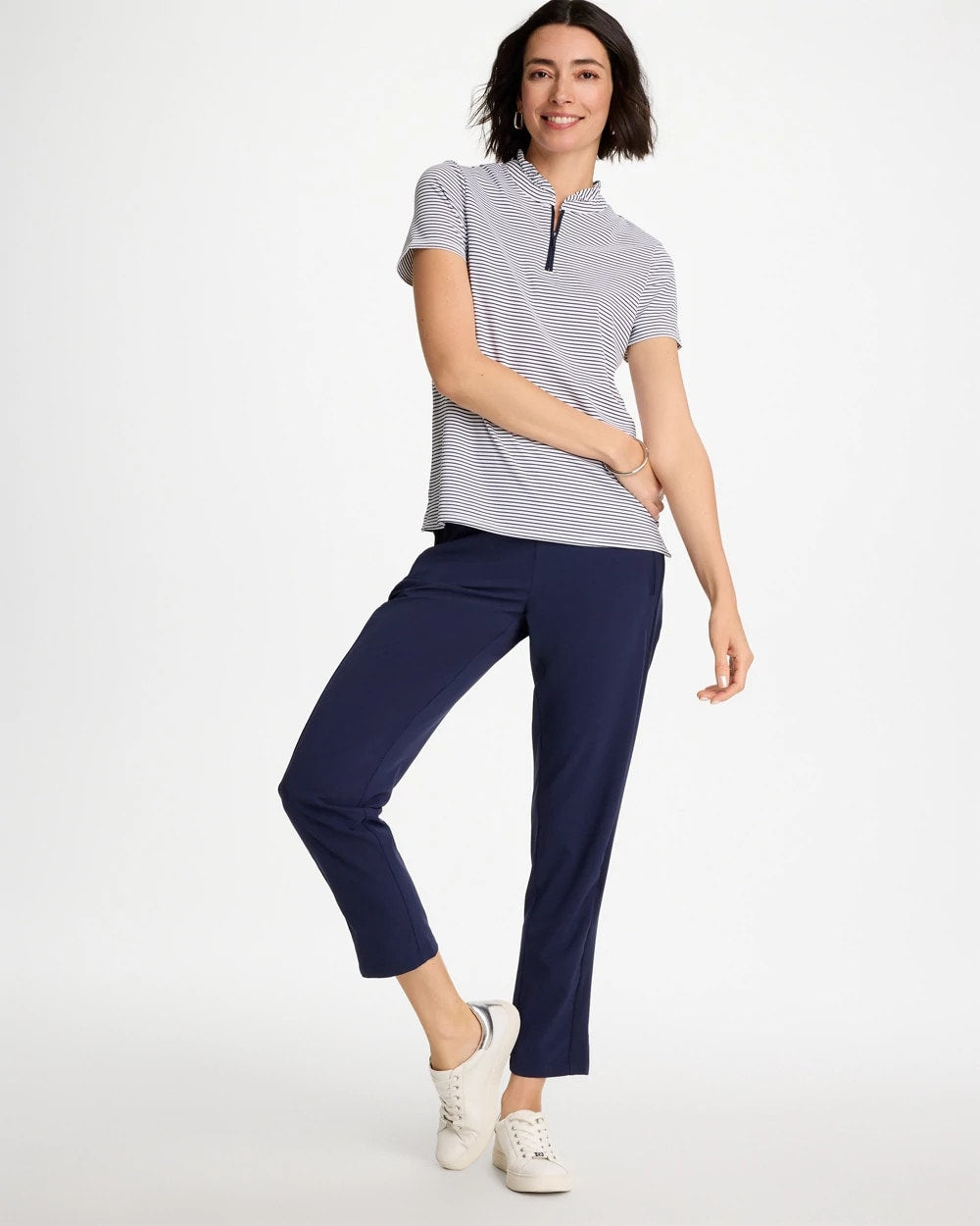 Passport Blue Zenergy® UPF Rib Mix Ankle Pants