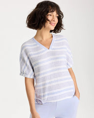Indigo Ice Zenergy® Striped Gauze Lounge Shirt