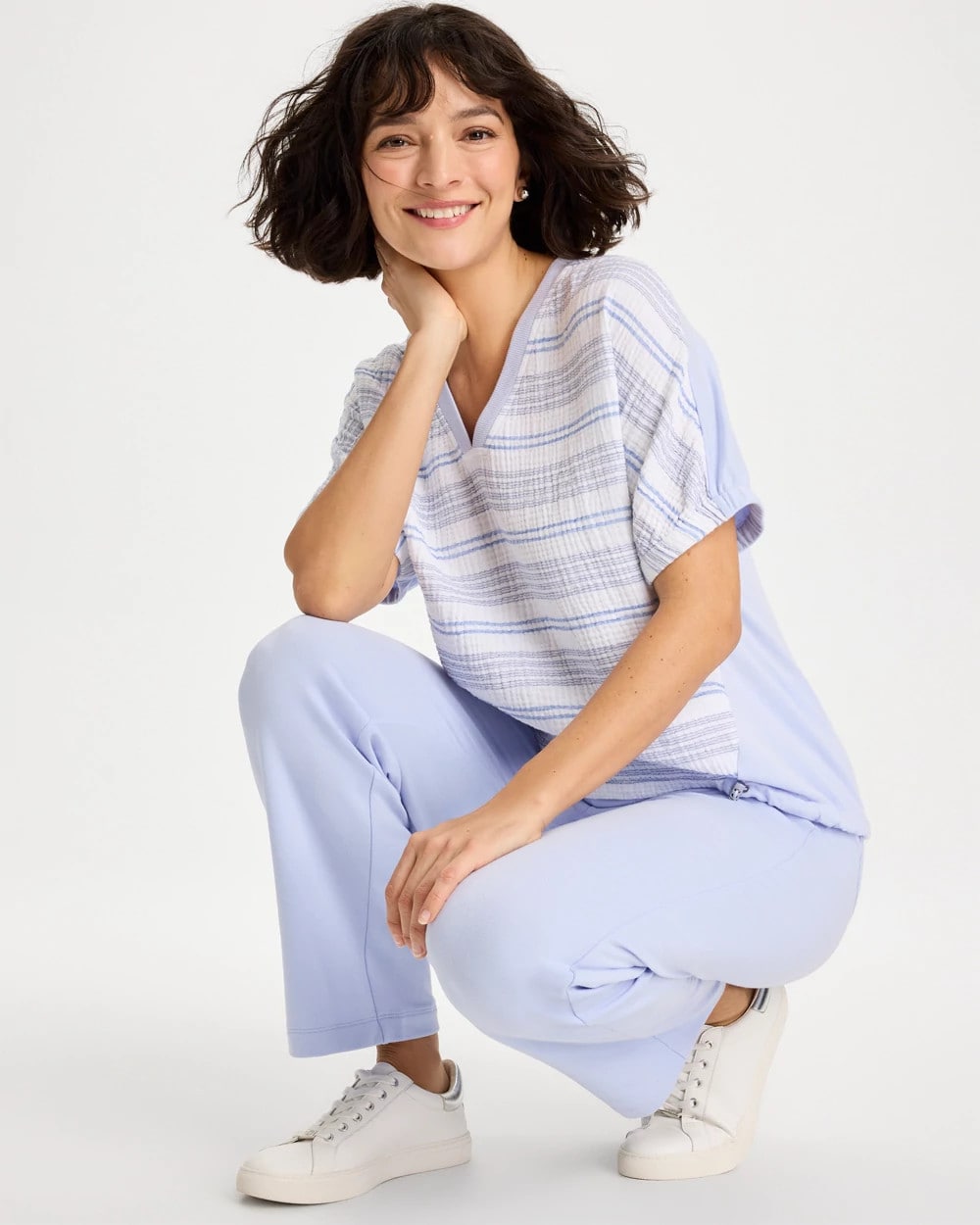 Indigo Ice Zenergy® Striped Gauze Lounge Shirt
