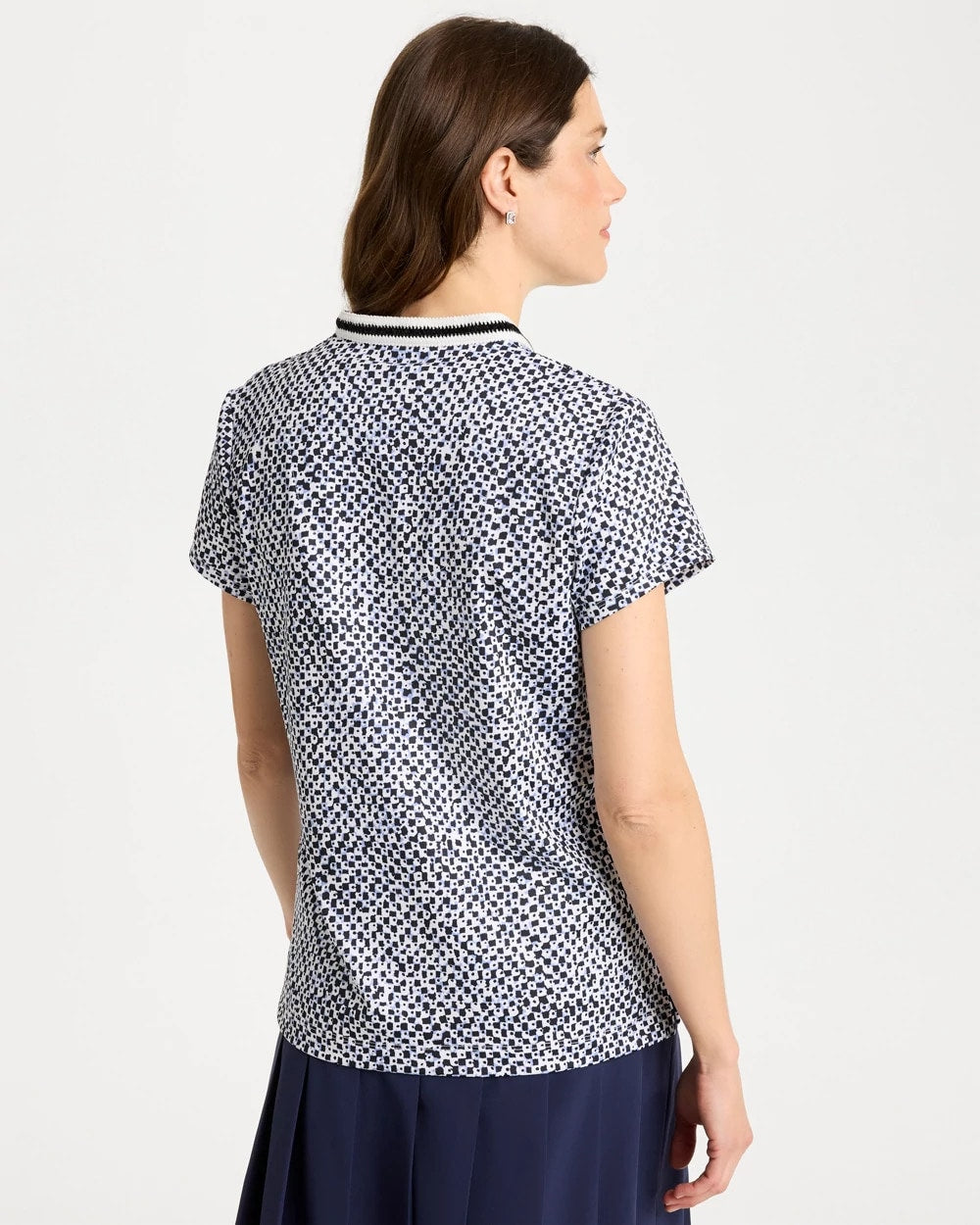 Blue Muse Zenergy® UPF Crochet Trim Polo