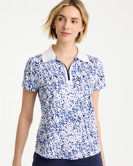 Amparo Blue Zenergy® UPF Half-Zip Collared Pullover Top