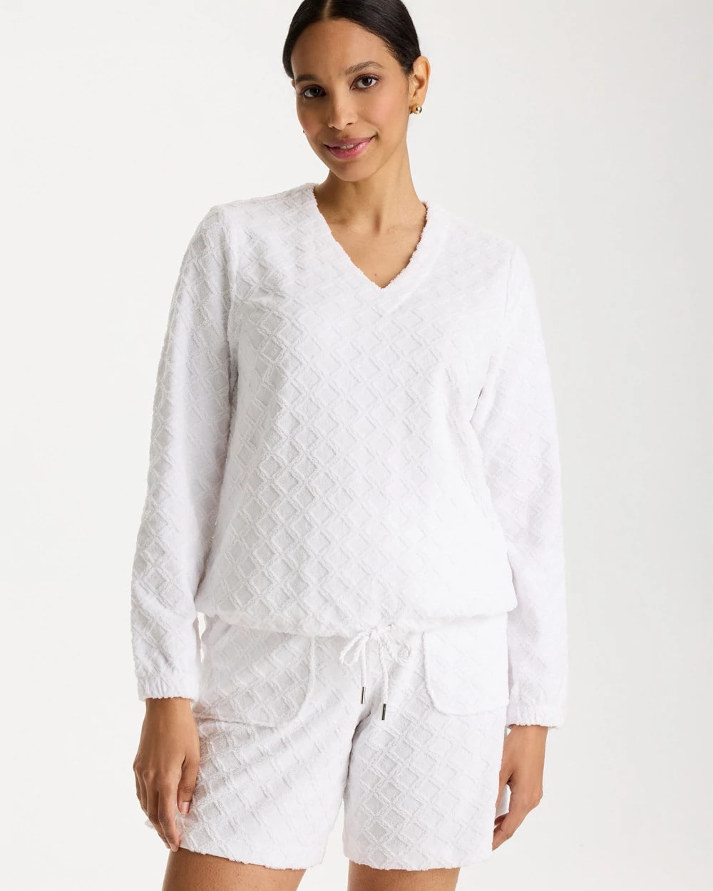 Alabaster Zenergy® Terry Cloth Jacquard Top