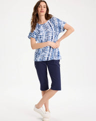 Passport Blue Zenergy® Tie-Dye Drop Shoulder Tee