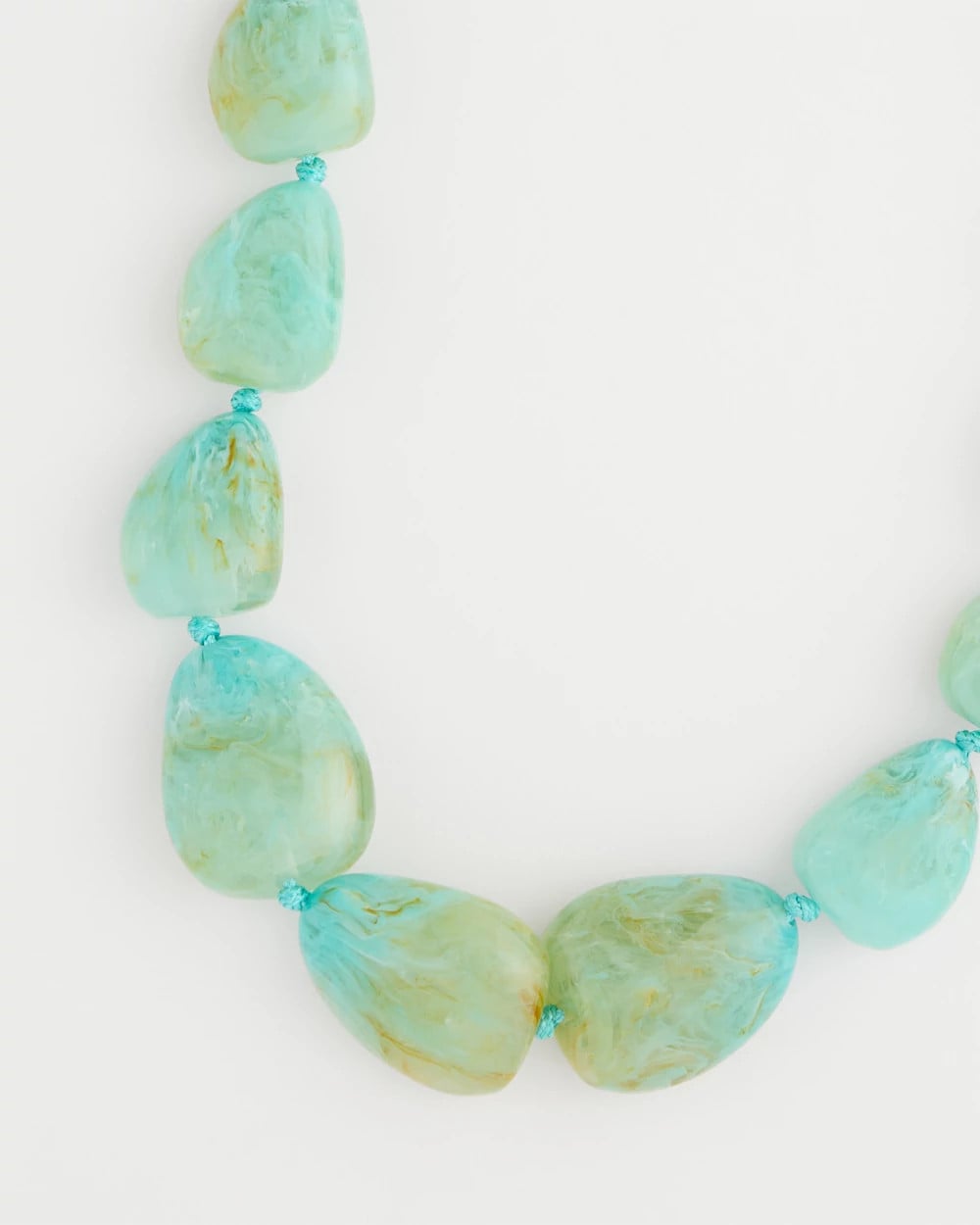 Turquoise Ocean Resin Beaded Necklace