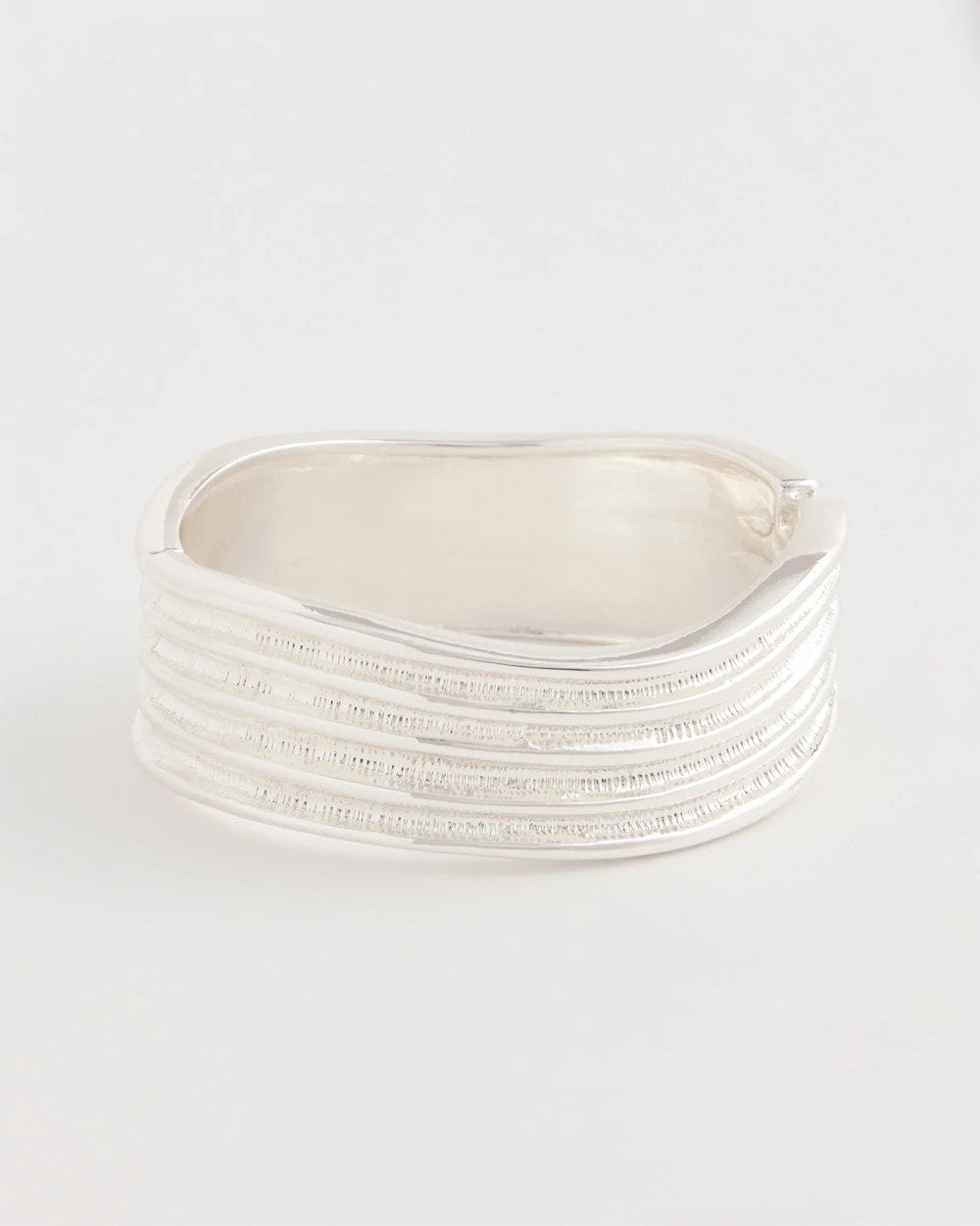 Silver Silvertone Cuff Bracelet