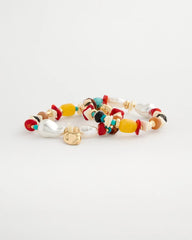 Multi Set of Two Pearl Beaded Stretch Bracelets