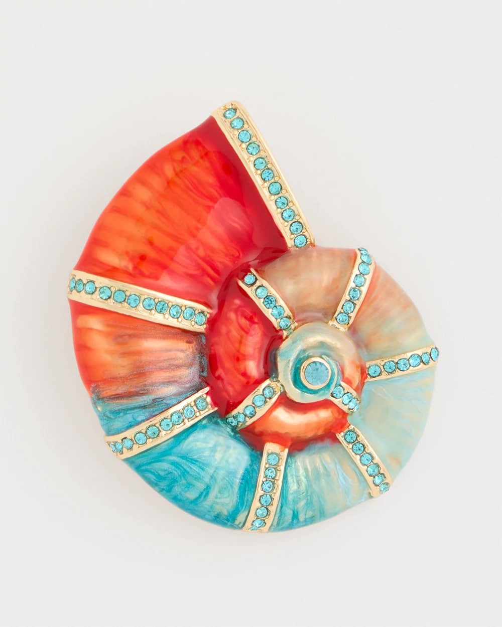 Multi Conch Shell Brooch