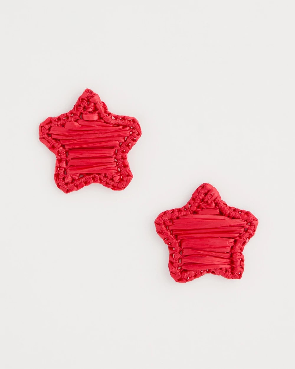 Red Americana Red Star Stud Earrings