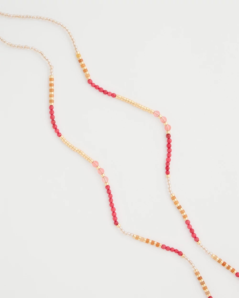Coral Coral Genuine Stone Long Necklace