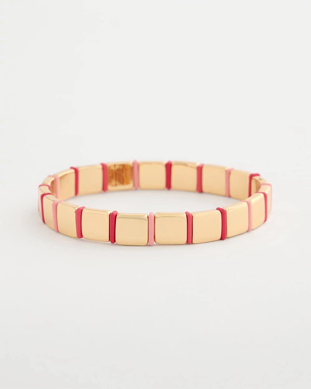 Coral Glam Goldtone Slice Stretch Bracelet