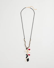 Multi Corded Short Pendant Necklace