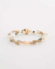 Neutral Jasper Stone Beaded Stretch Bracelet