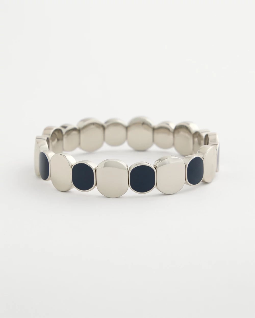 Navy Navy Resin Glam Stretch Bracelet