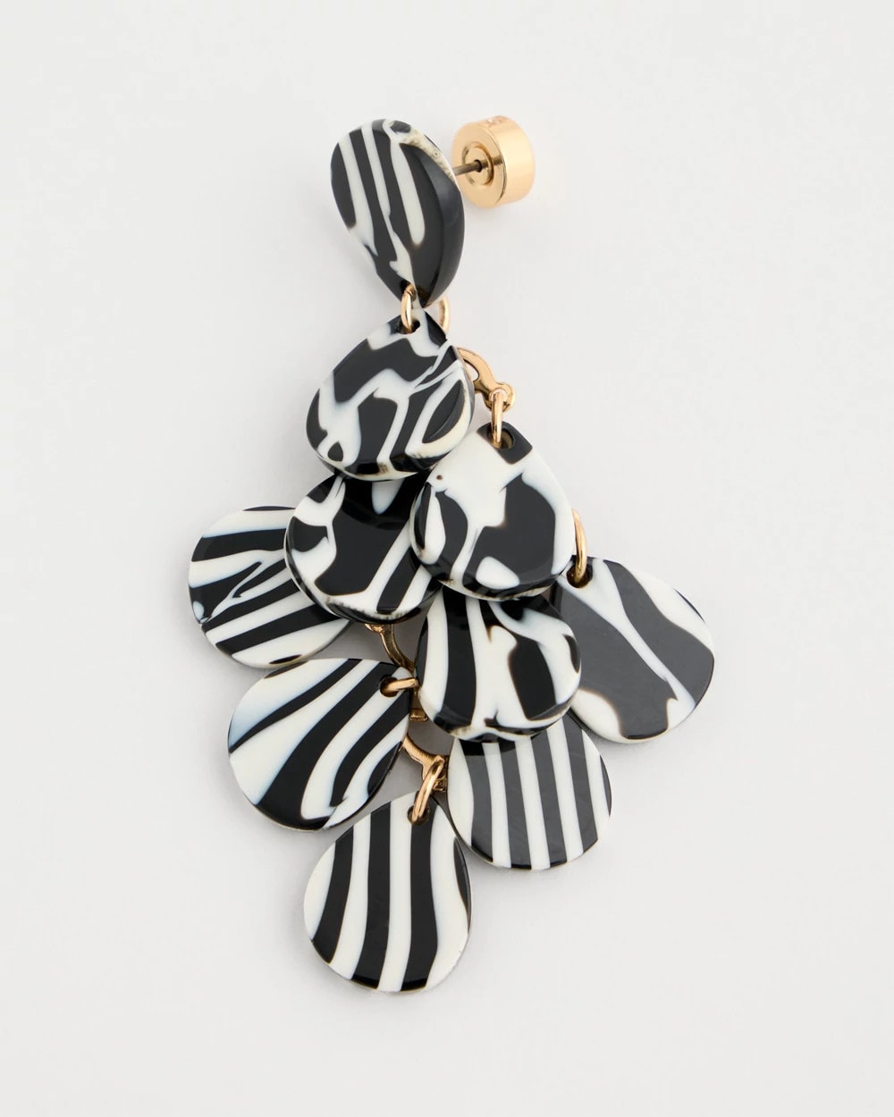 Black/White Chic Chandelier Earrings