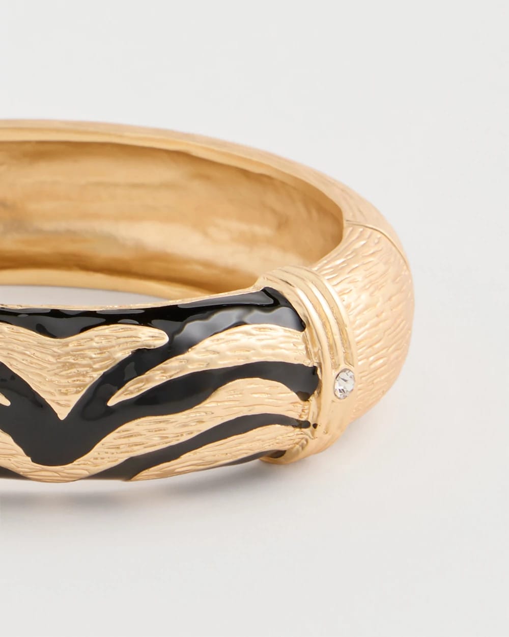 Black/Gold Tiger Hinge Cuff Bracelet