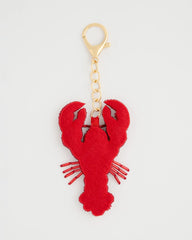 Red Americana Lobster Bag Charm Key Chain