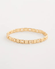 Gold Glam Slice Stretch Bracelet