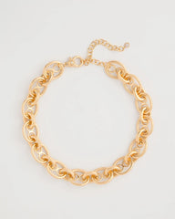 Gold Mariner Goldtone Link Necklace