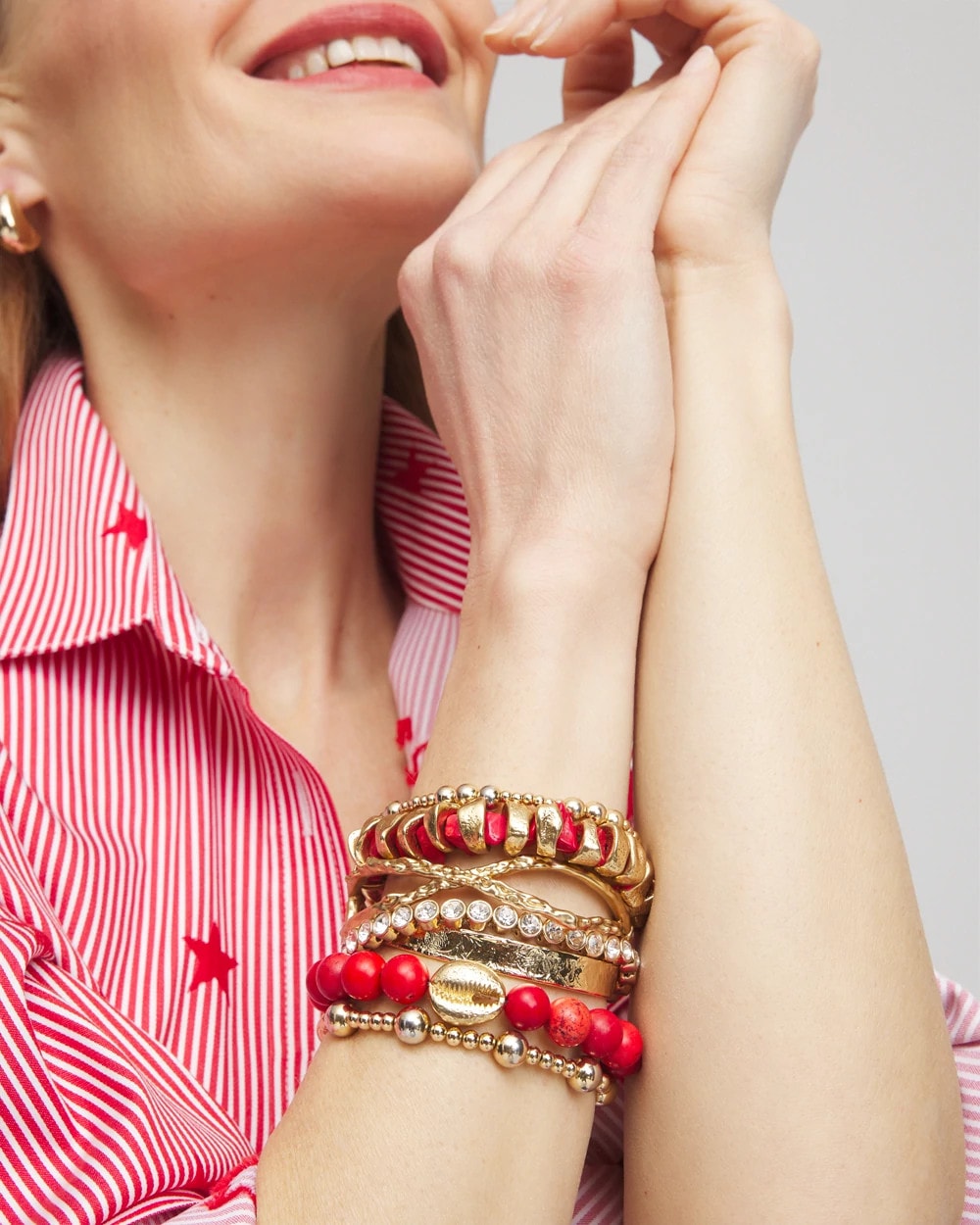 Gold Goldtone Flexible Cuff Bracelet