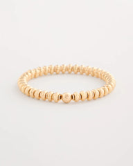 Gold Goldtone Rounded Stretch Bracelet