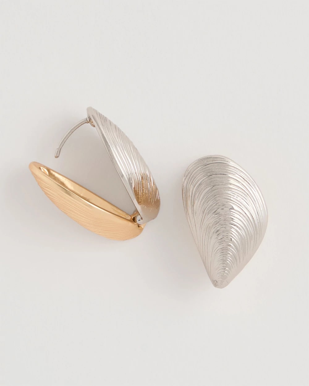 Mixed Metals Mixed Metal Shell Earrings