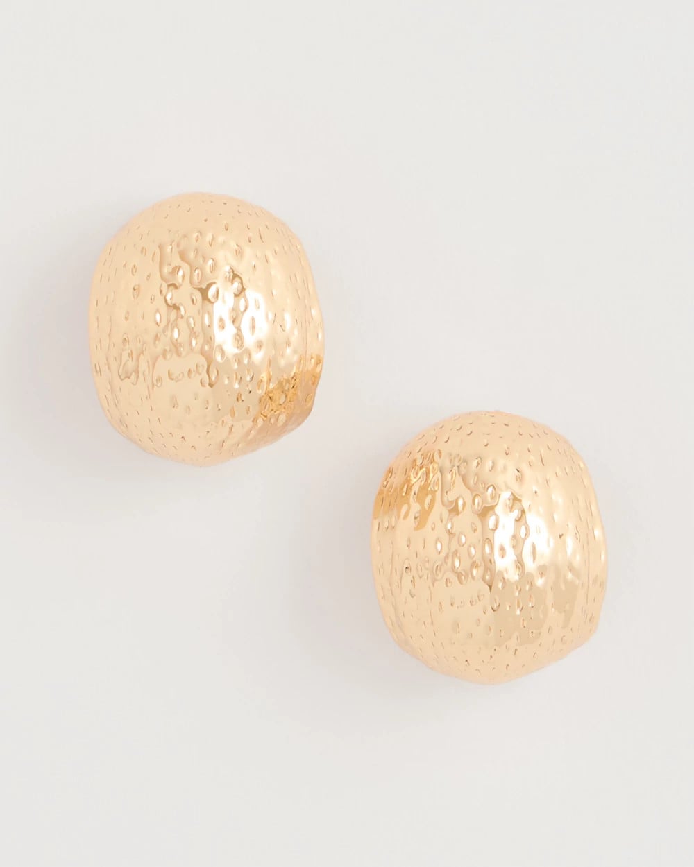 Gold Crinkle Goldtone Hoop Earrings