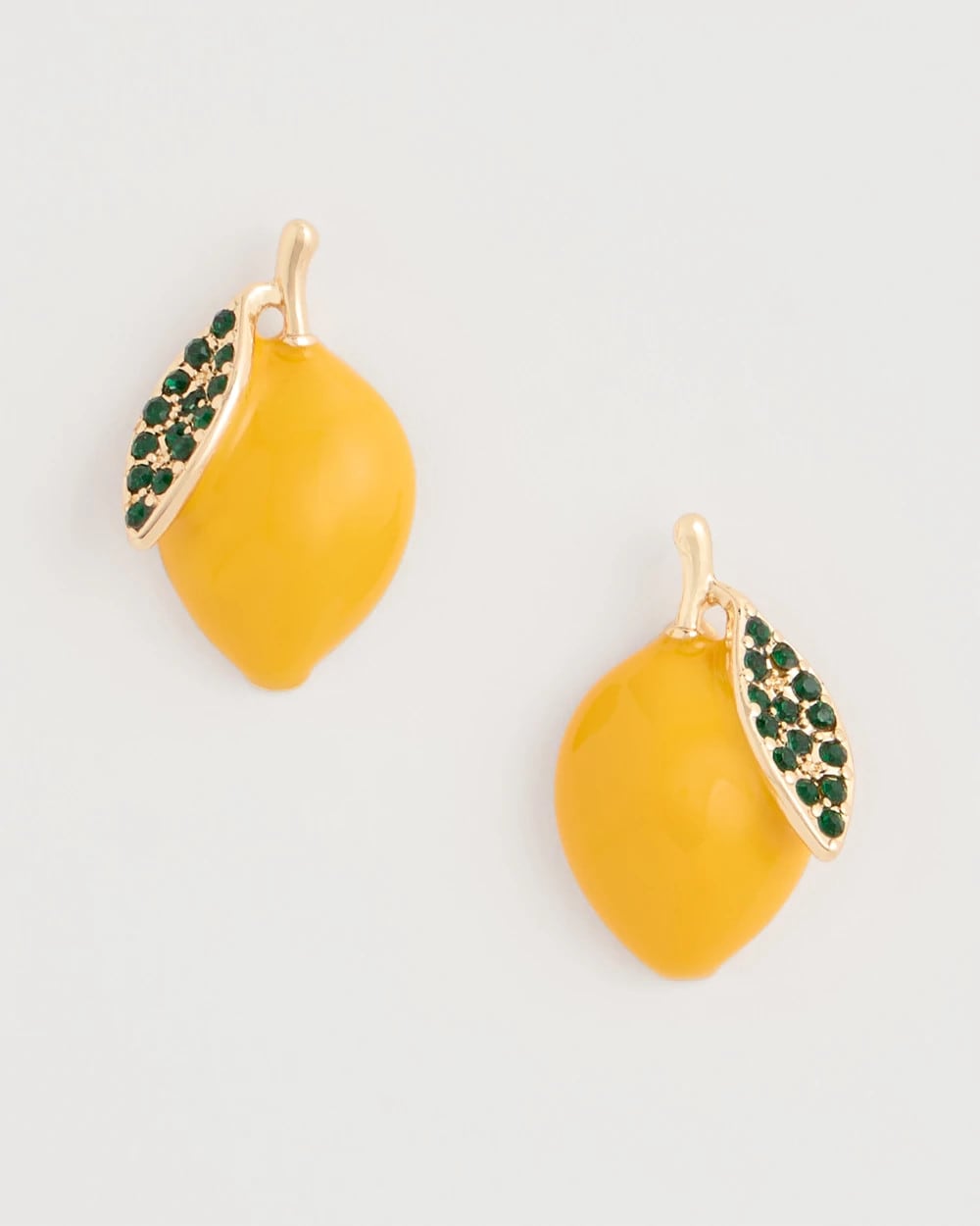 Yellow Luxurious Lemon Stud Earrings