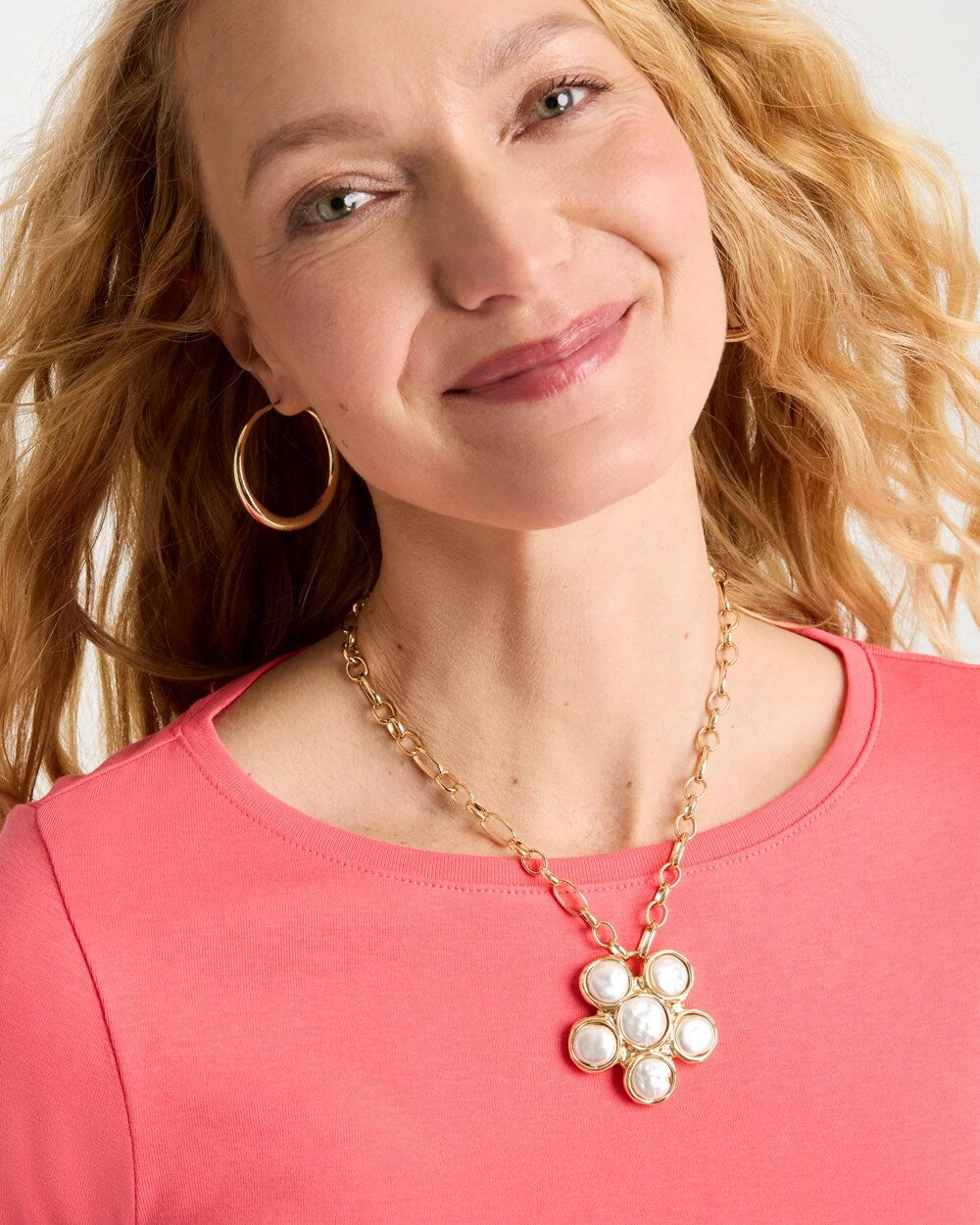Pearl Siren Faux Pearl Pendant Necklace