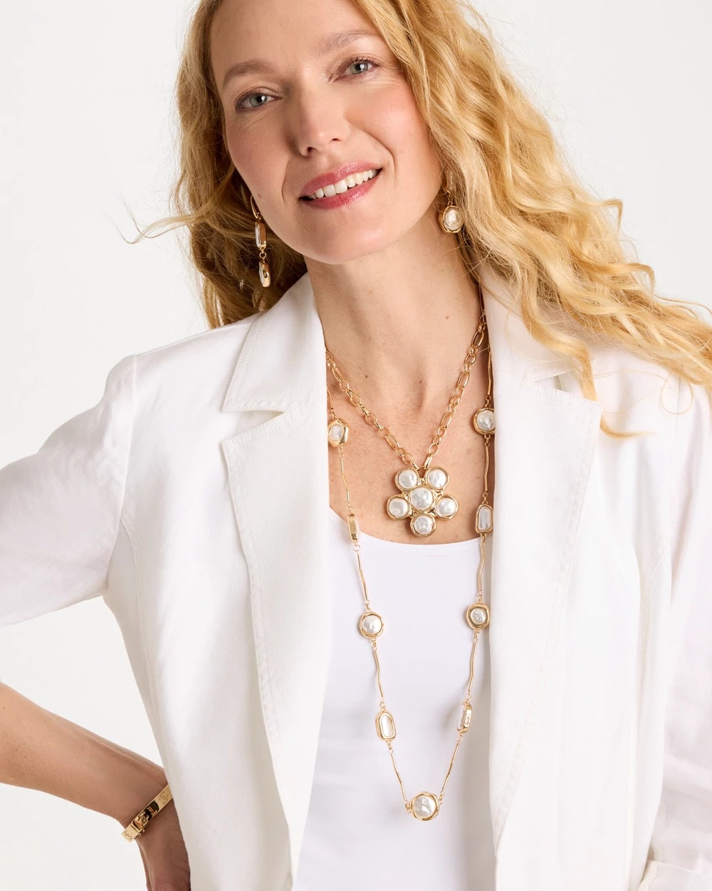 Pearl Siren Faux Pearl Pendant Necklace