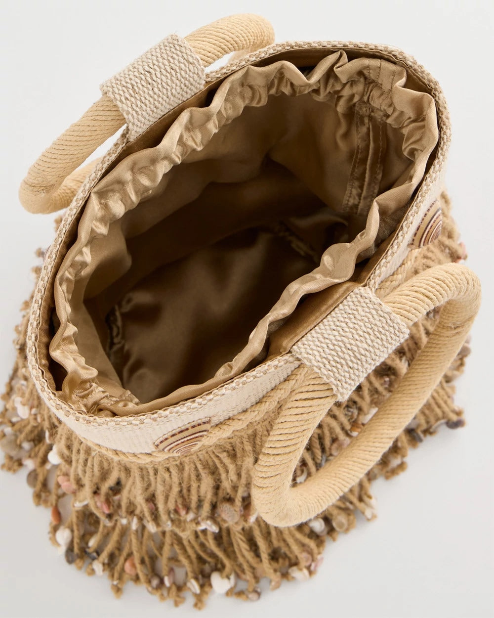 Natural Chico's Originals Bamboo Bucket Bag