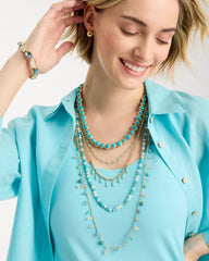 Aqua Multi-Strand Aqua Layering Necklace