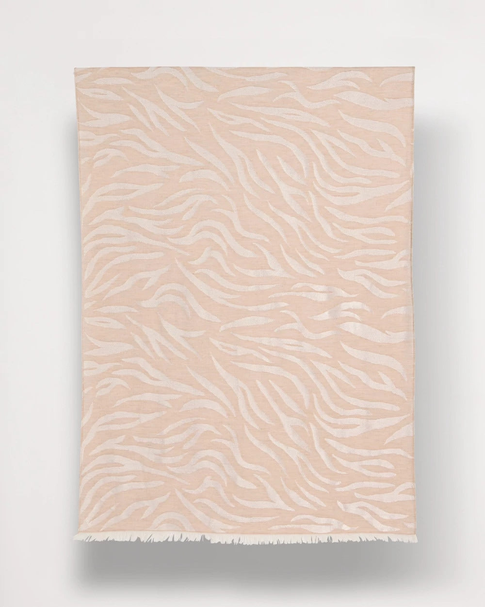 Neutral Neutral Zebra Jacquard Oblong Scarf
