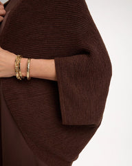 Deep Brown Knit Cocoon