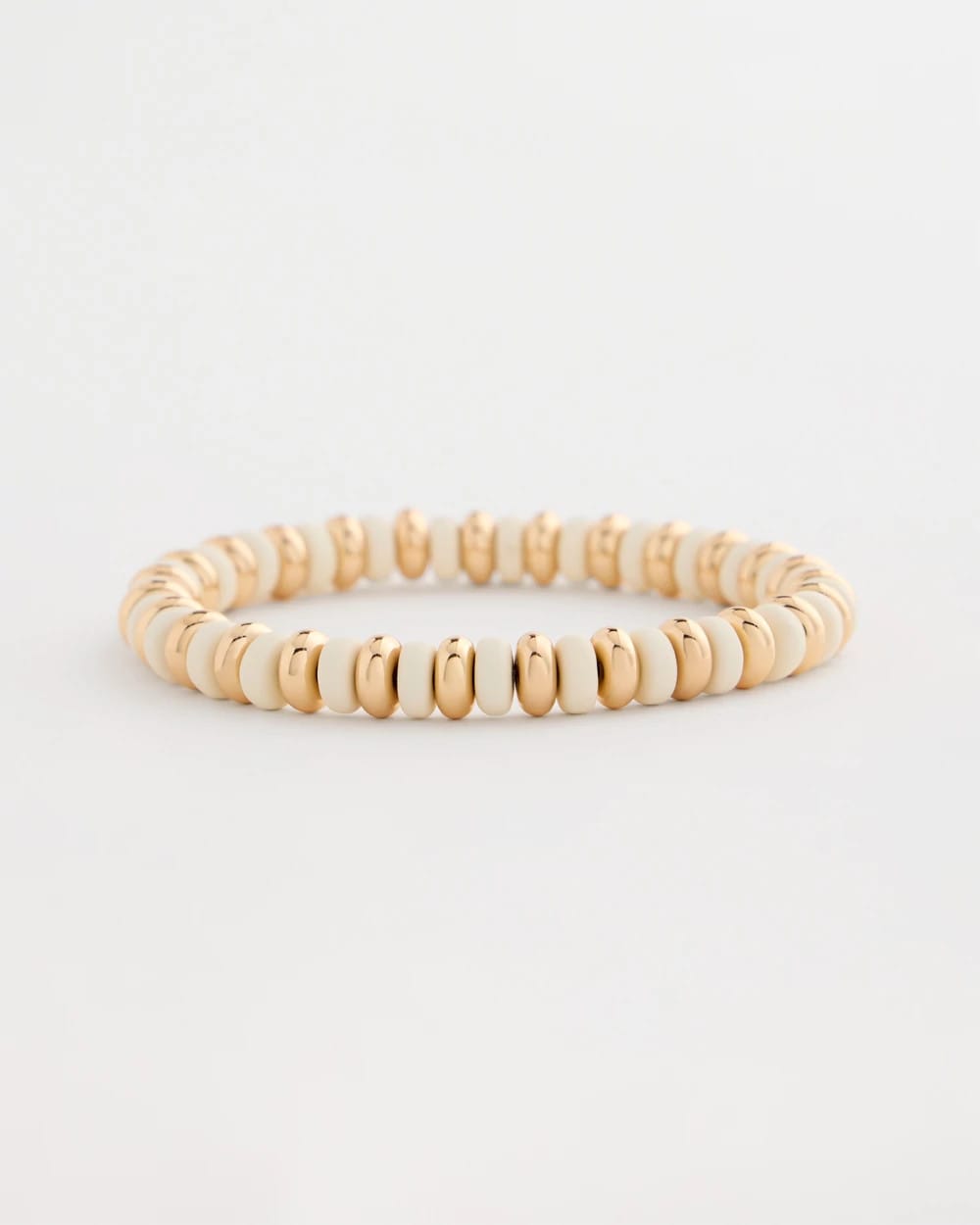 White White Gold Slice Stretch Bracelet