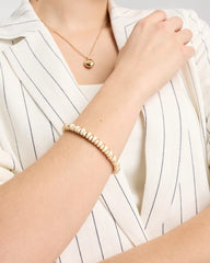 White White Gold Slice Stretch Bracelet
