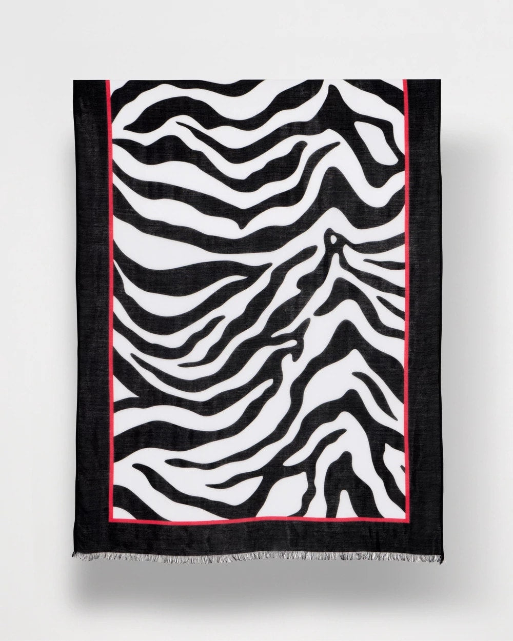 Black Animal Print Oblong Scarf