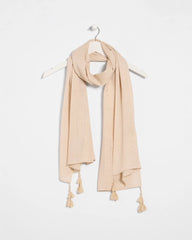 Neutral Lurex Oblong Scarf