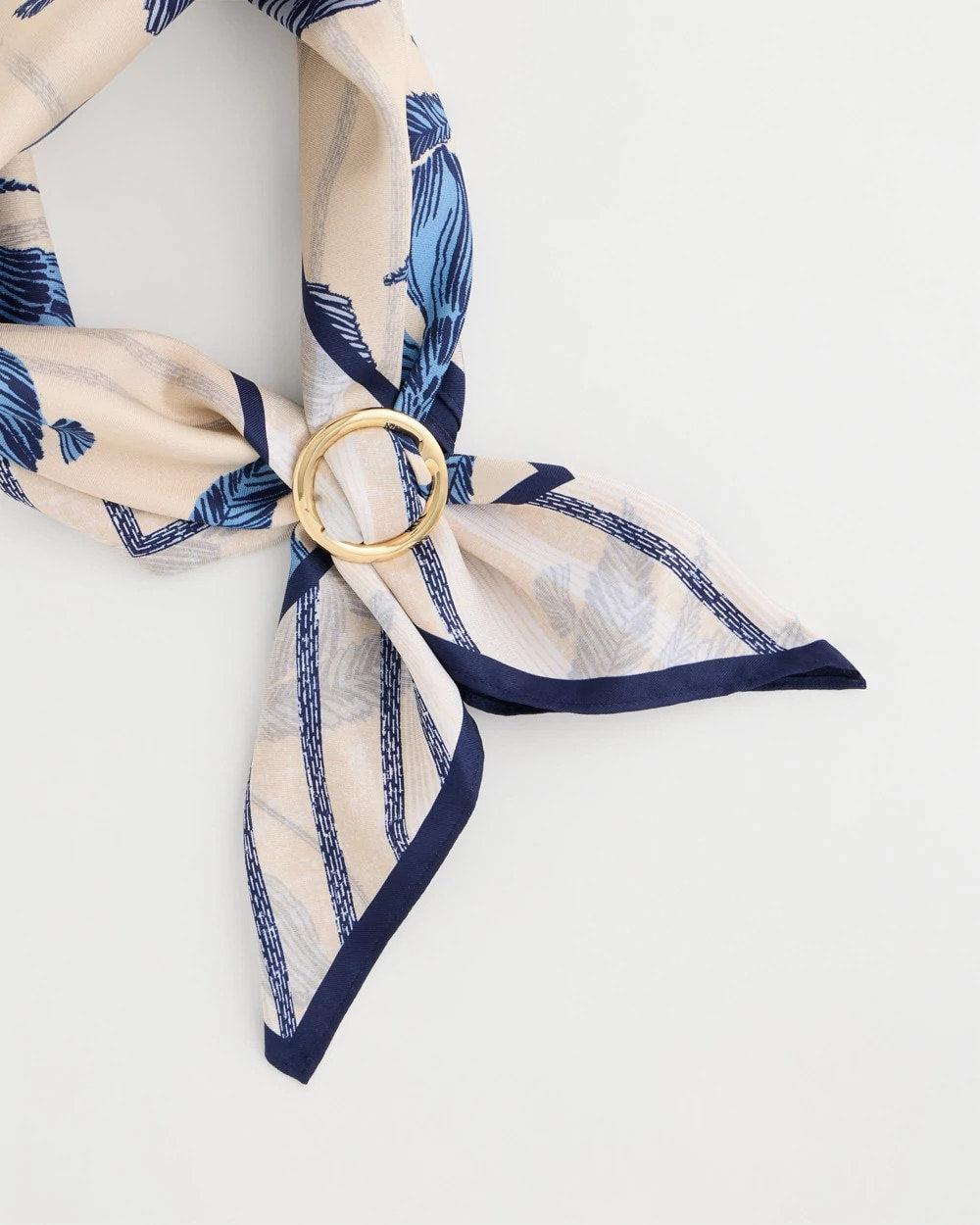 Gold Golden Round Scarf Ring