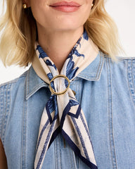Gold Golden Round Scarf Ring