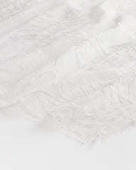 White Textured Palms Oblong Scarf