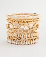 White White Enamel Hinge Bangle