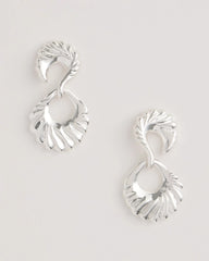 Silver Silvertone Doorknocker Earrings