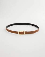 Black/Brown Skinny Reversible Trouser Belt