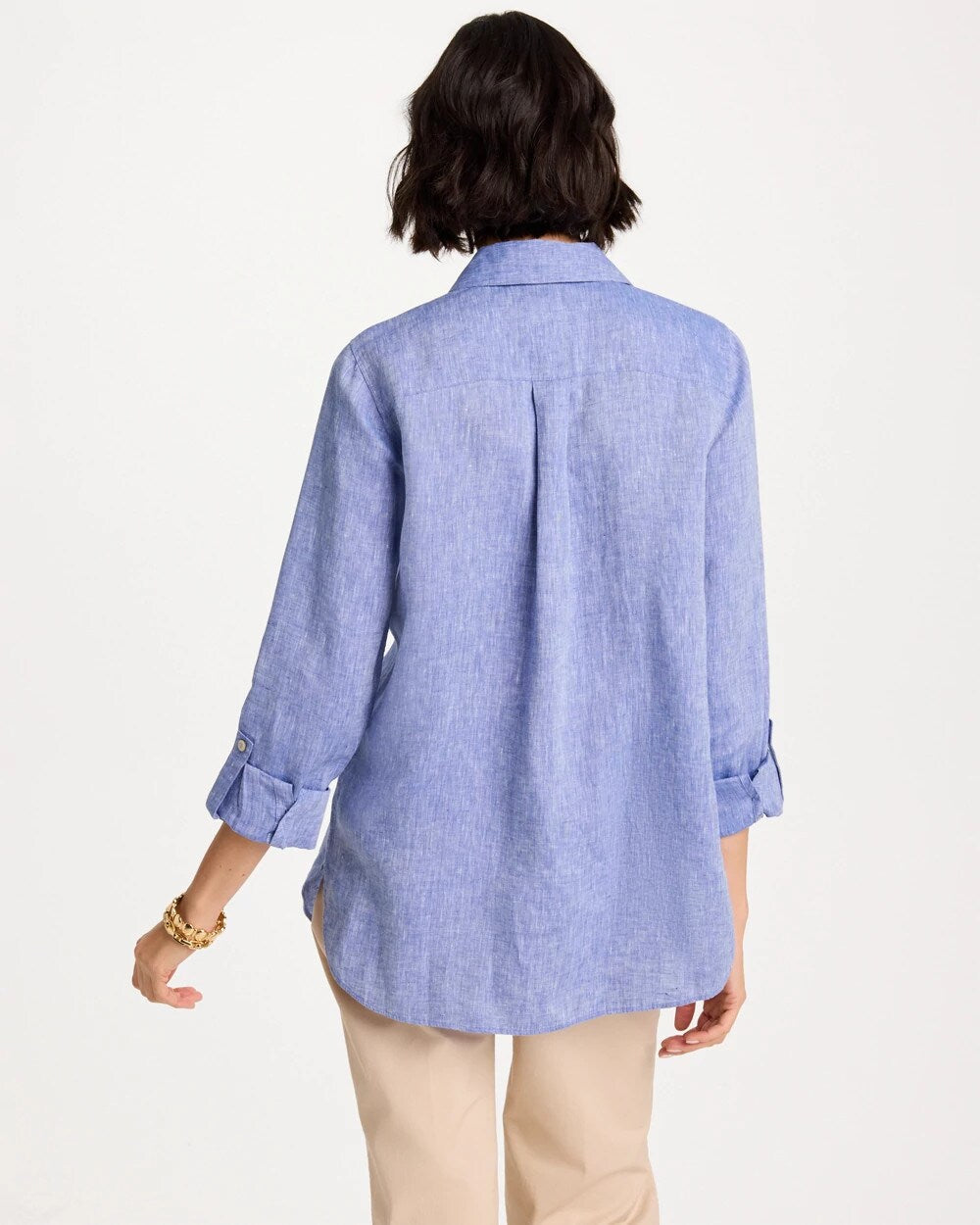 Indigo No Iron™ Linen Tunic