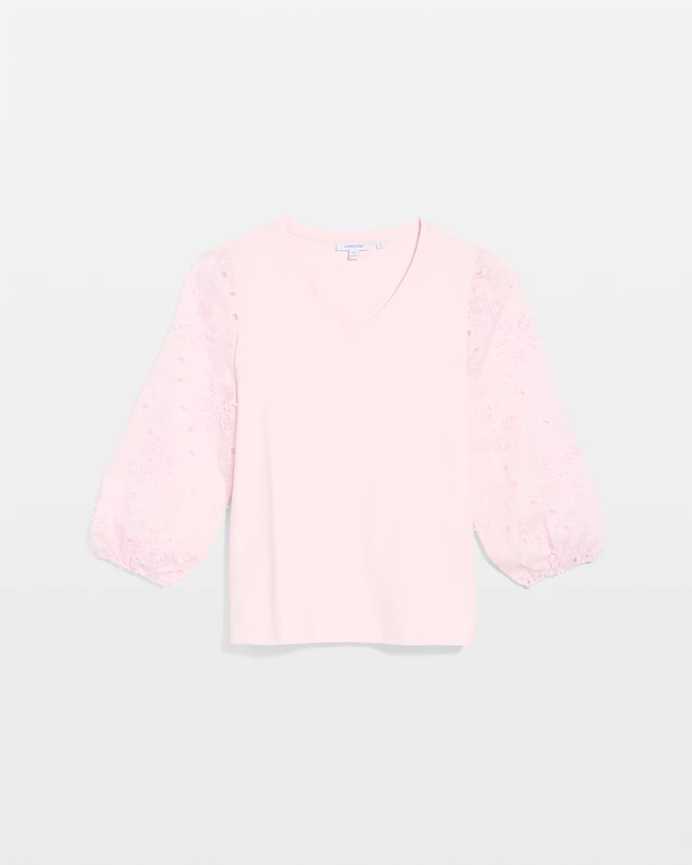 Sweet Blossom Floral Eyelet Sleeve Tee