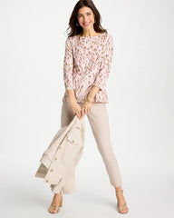 Alabaster Animal Foiled Pima 3/4 Sleeve Tee
