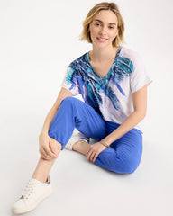 Pale Sweet Pea Zenergy® Sicily Splash Drop Shoulder Tee